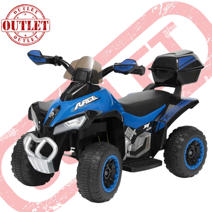 Quad électrique ATV Mini Deluxe 6V pour enfants (Deuxième choix)-Bleu