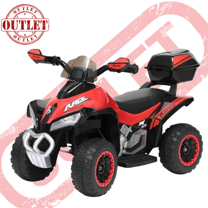 Quad électrique ATV Mini Deluxe 6V pour enfants (Deuxième choix)- Rouge