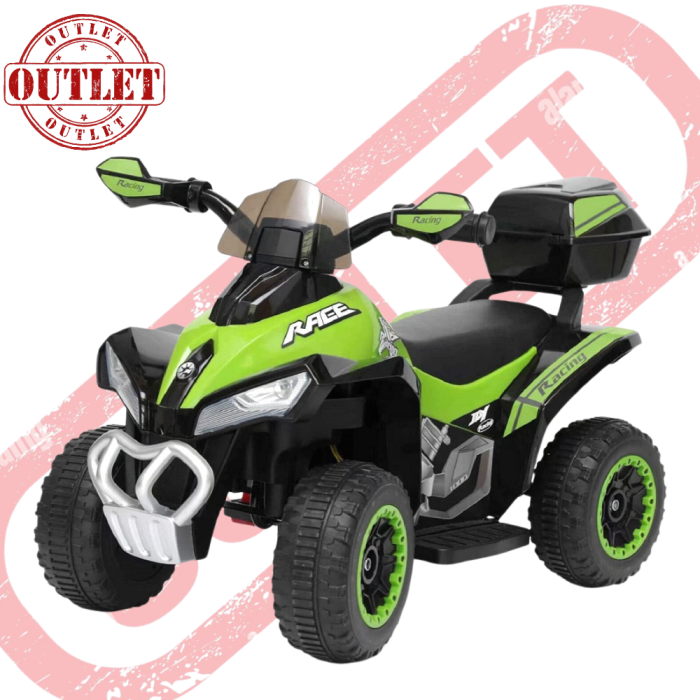 Quad électrique ATV Mini Deluxe 6V pour enfants (Deuxième choix)- Vert