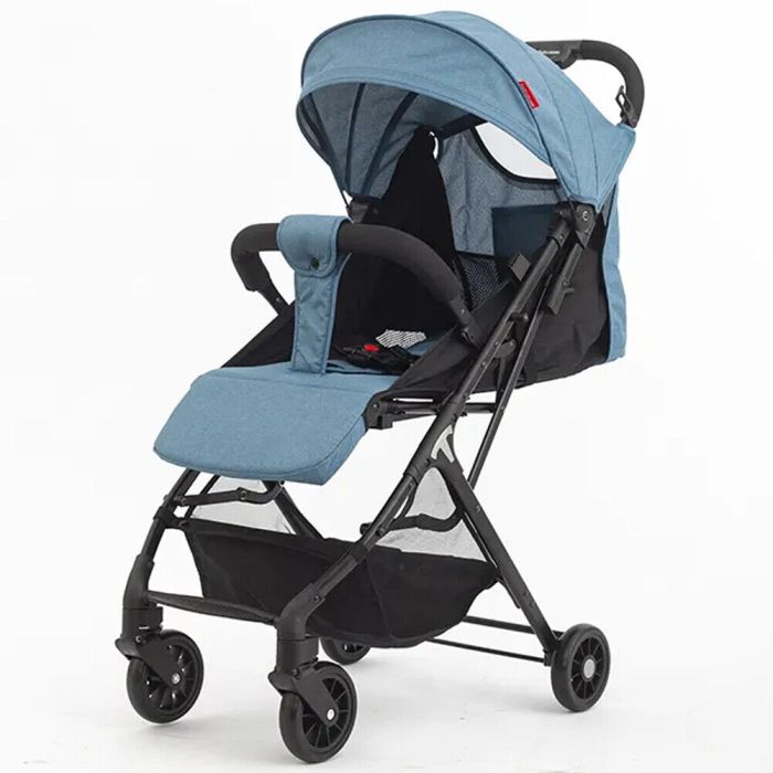 Poussette ultra-légère Wizy Pro, pliage facile, gain de place, capacité de 15 kg-Bleu