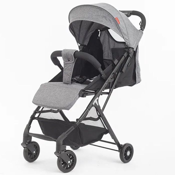 Poussette ultra-légère Wizy Pro, pliage facile, gain de place, capacité de 15 kg - Grise