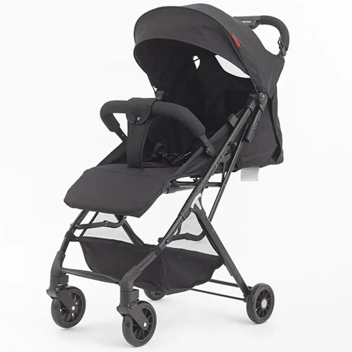 Poussette ultra-légère Wizy Pro, pliage facile, gain de place, capacité de 15 kg-Noir