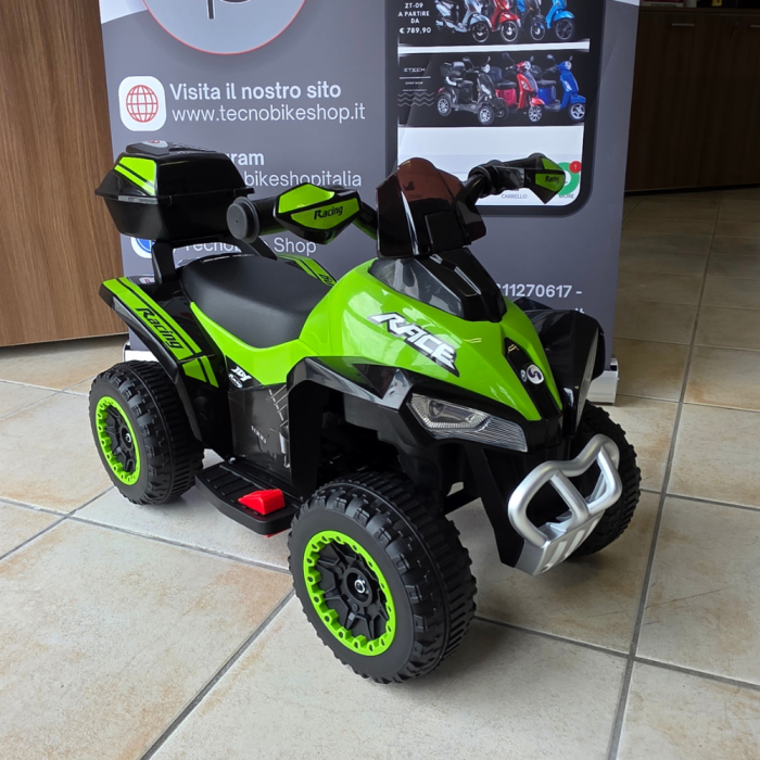 Quad d'exposition pour enfants ATV Mini Quad Deluxe 6V - Vert