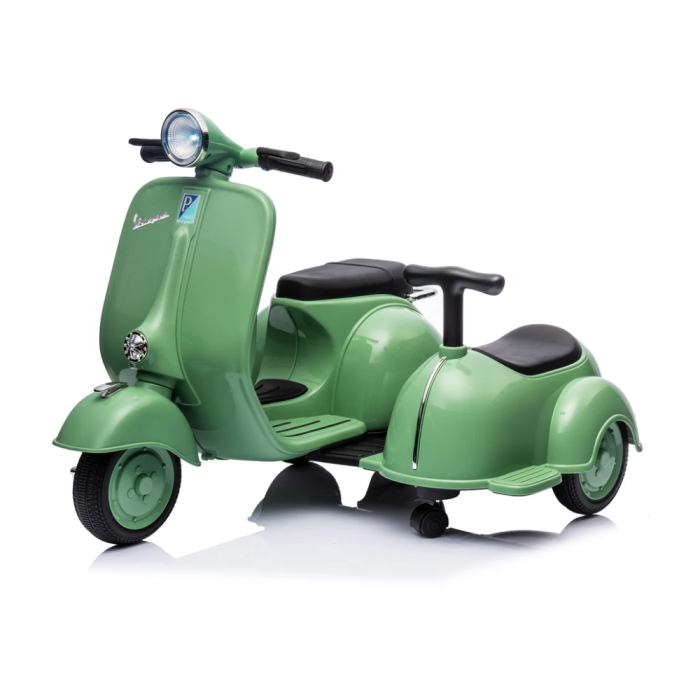 Vespa Sidecar Petite Moto Électrique 6V pour Enfants